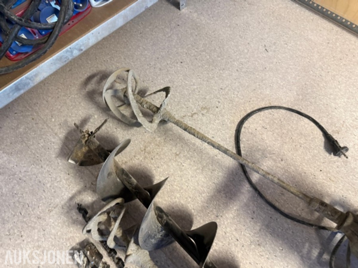 Verktøyparti – Makita LW1400, jordbor, blandemaskin og bor