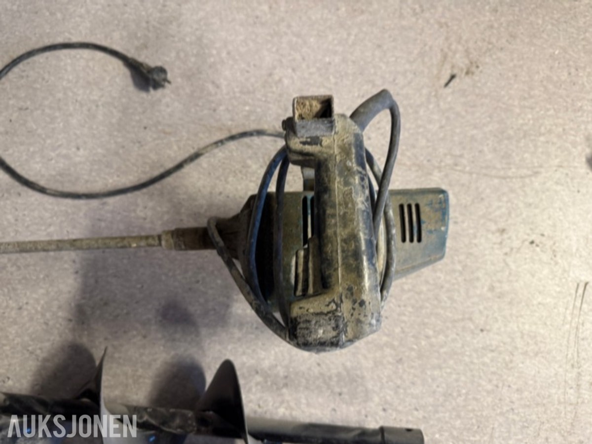 Verktøyparti – Makita LW1400, jordbor, blandemaskin og bor