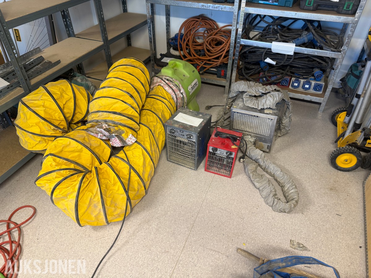 Byggvifter, ventilasjonsvifte og ventilasjonsslanger – Dustec, Cotes og Anslut