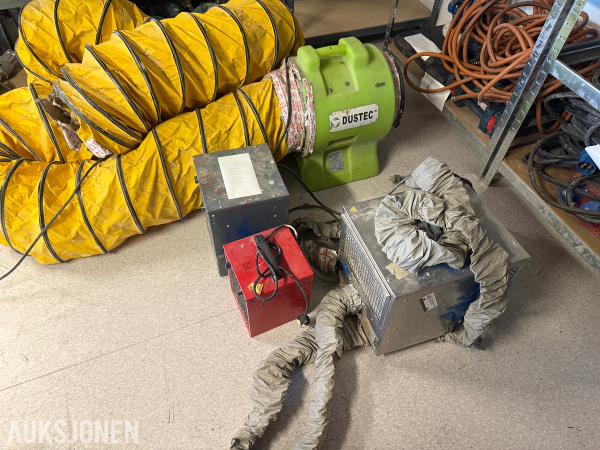 Byggvifter, ventilasjonsvifte og ventilasjonsslanger – Dustec, Cotes og Anslut