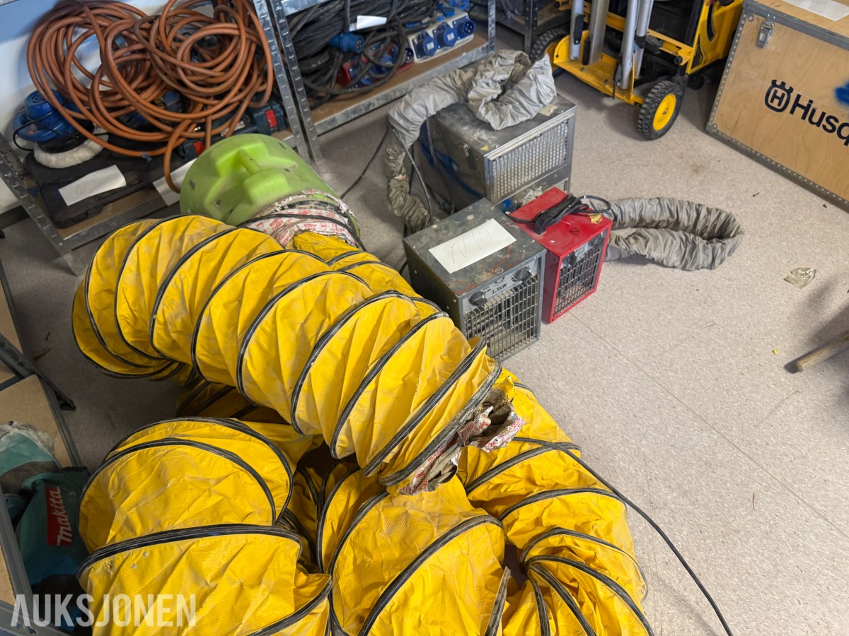 Byggvifter, ventilasjonsvifte og ventilasjonsslanger – Dustec, Cotes og Anslut