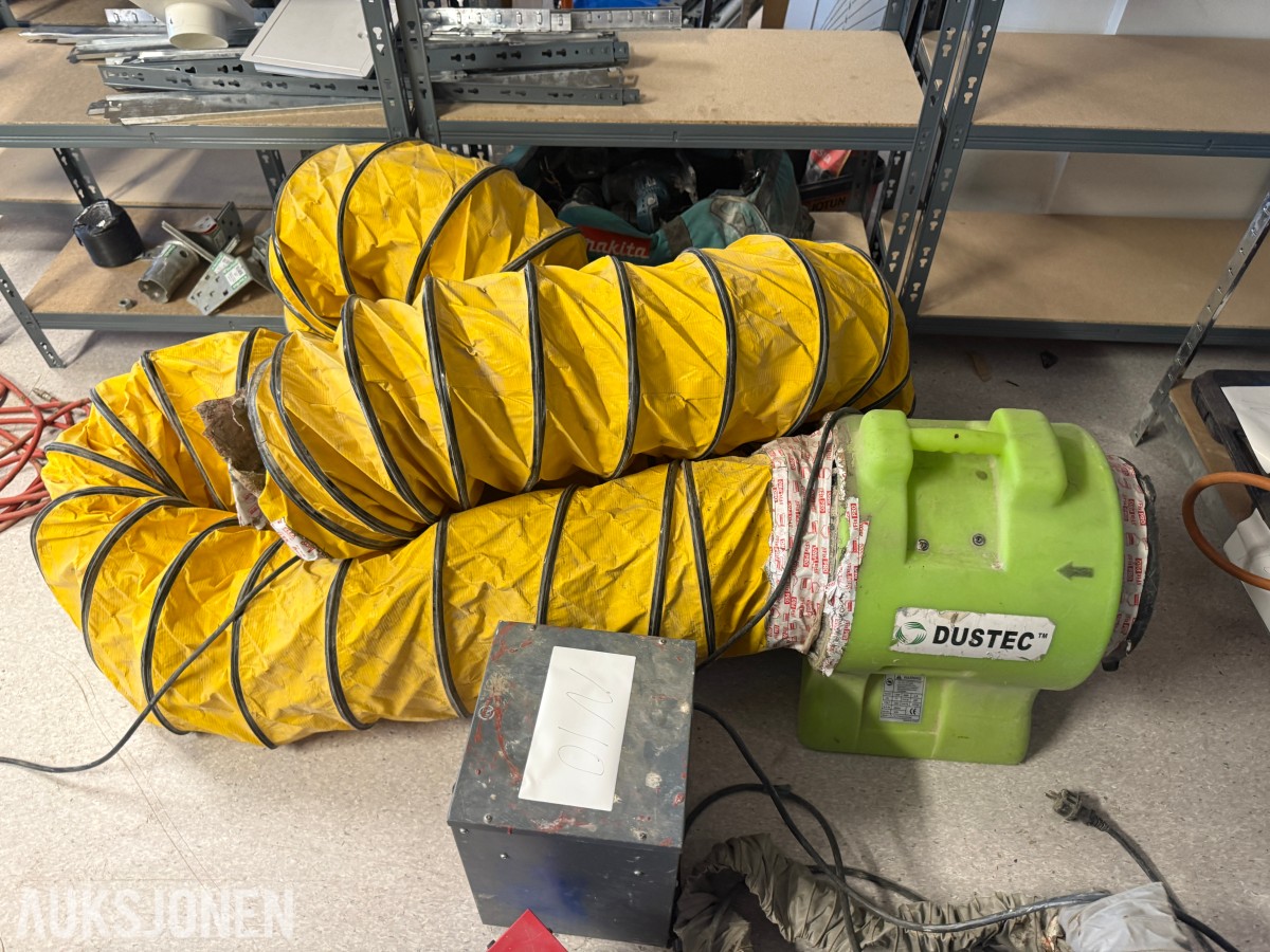 Byggvifter, ventilasjonsvifte og ventilasjonsslanger – Dustec, Cotes og Anslut