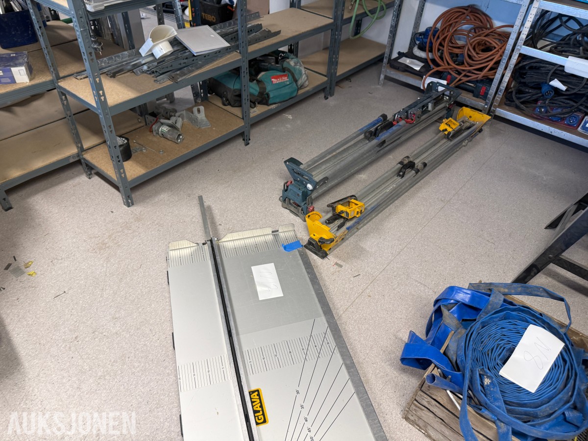Sagstativer for Bosch og DeWalt samt GLAVA skjærebord