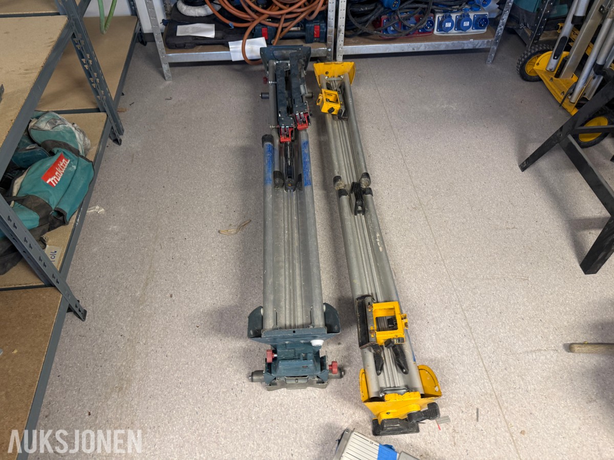 Sagstativer for Bosch og DeWalt samt GLAVA skjærebord