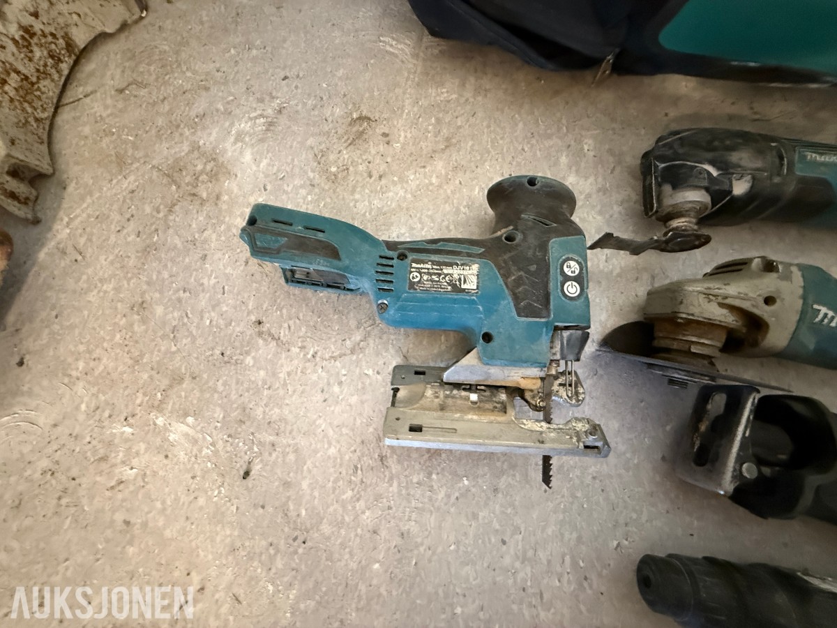 Makita 18V batteriverktøy – 5 maskiner inkl. verktøybag