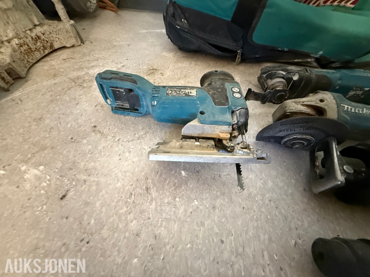 Makita 18V batteriverktøy – 5 maskiner inkl. verktøybag