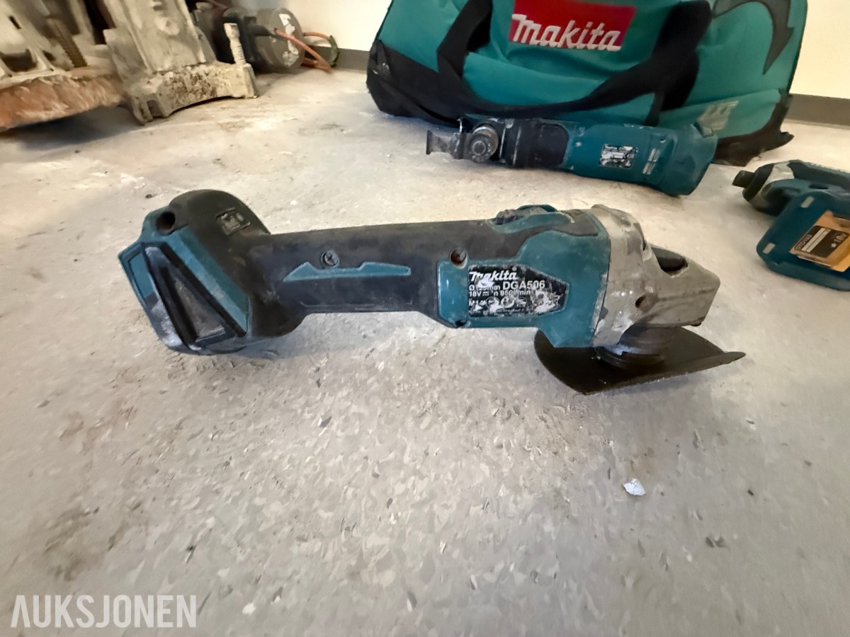 Makita 18V batteriverktøy – 5 maskiner inkl. verktøybag
