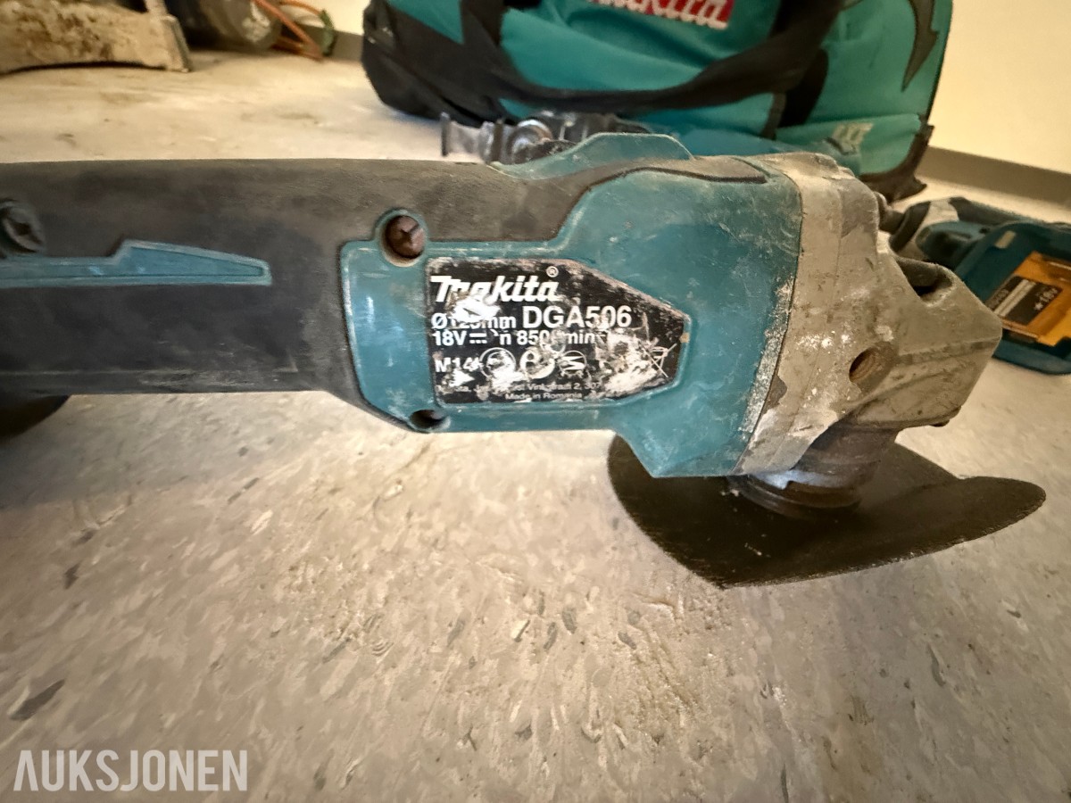 Makita 18V batteriverktøy – 5 maskiner inkl. verktøybag