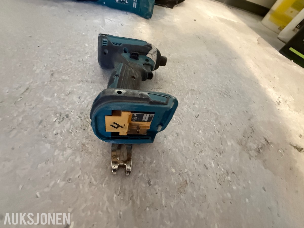 Makita 18V batteriverktøy – 5 maskiner inkl. verktøybag