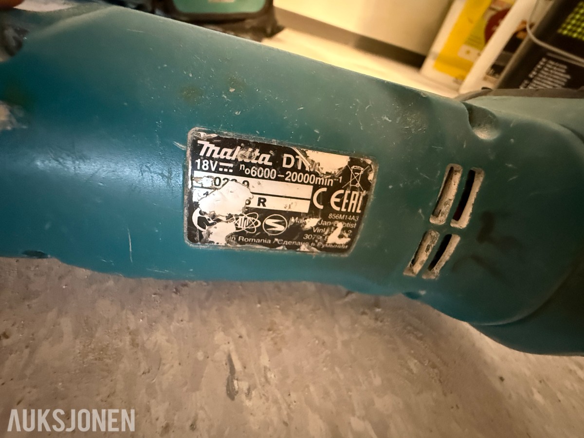 Makita 18V batteriverktøy – 5 maskiner inkl. verktøybag