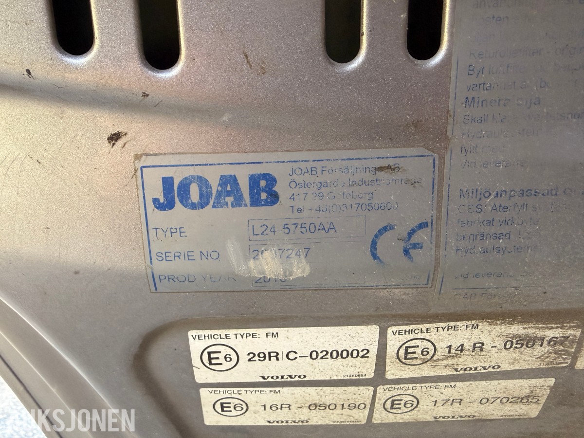 2011 Volvo FM krokbil med Joab krok - EU-godkjent