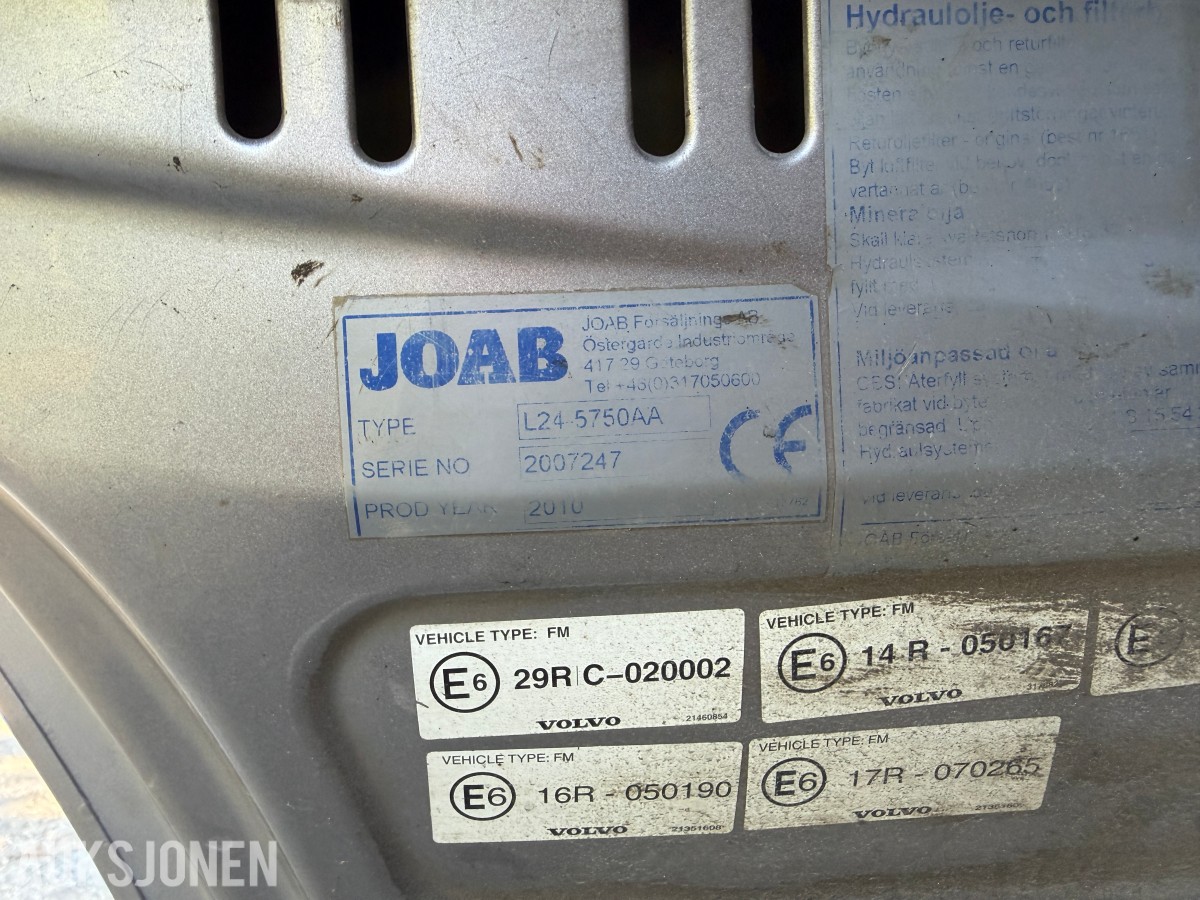 2011 Volvo FM krokbil med Joab krok - EU-godkjent