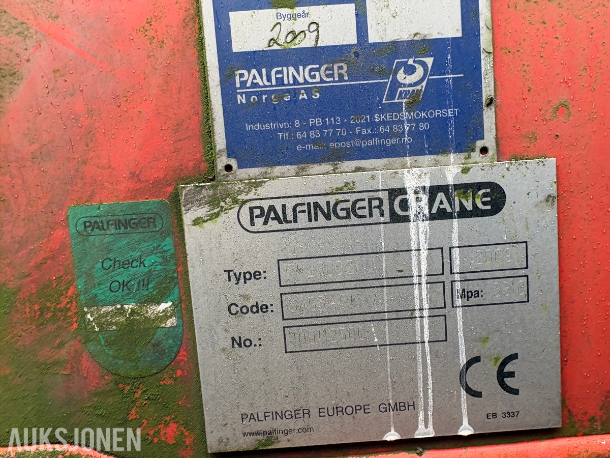 2009 krokflak med Palfinger PK23002 Performance kran