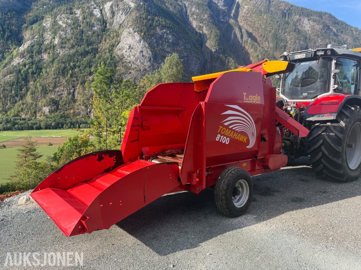 2019 Teagle Tomahawk 8100 Halmkutter, hydraulisk utkast, fjernkonsoll