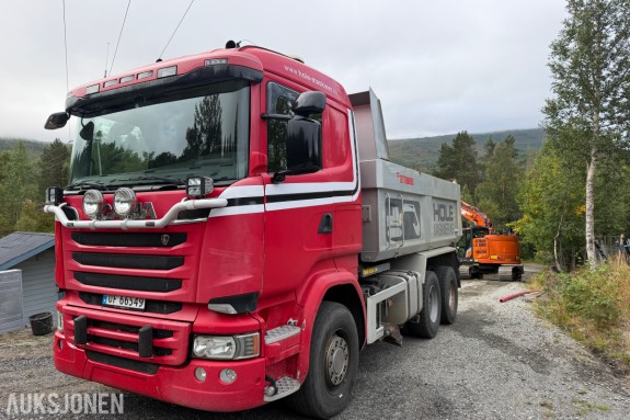 2015 Scania R520 6x4 Tandem - Navredukdjon - Brøyterigget tippbil m/ underliggende skjær - EU godkjent til oktober 2026
