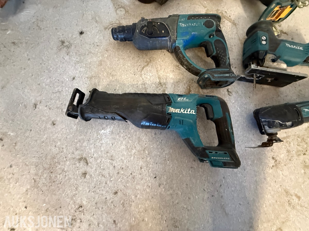 Makita 18V LXT batteriverktøy – 6 maskiner inkl. verktøybag