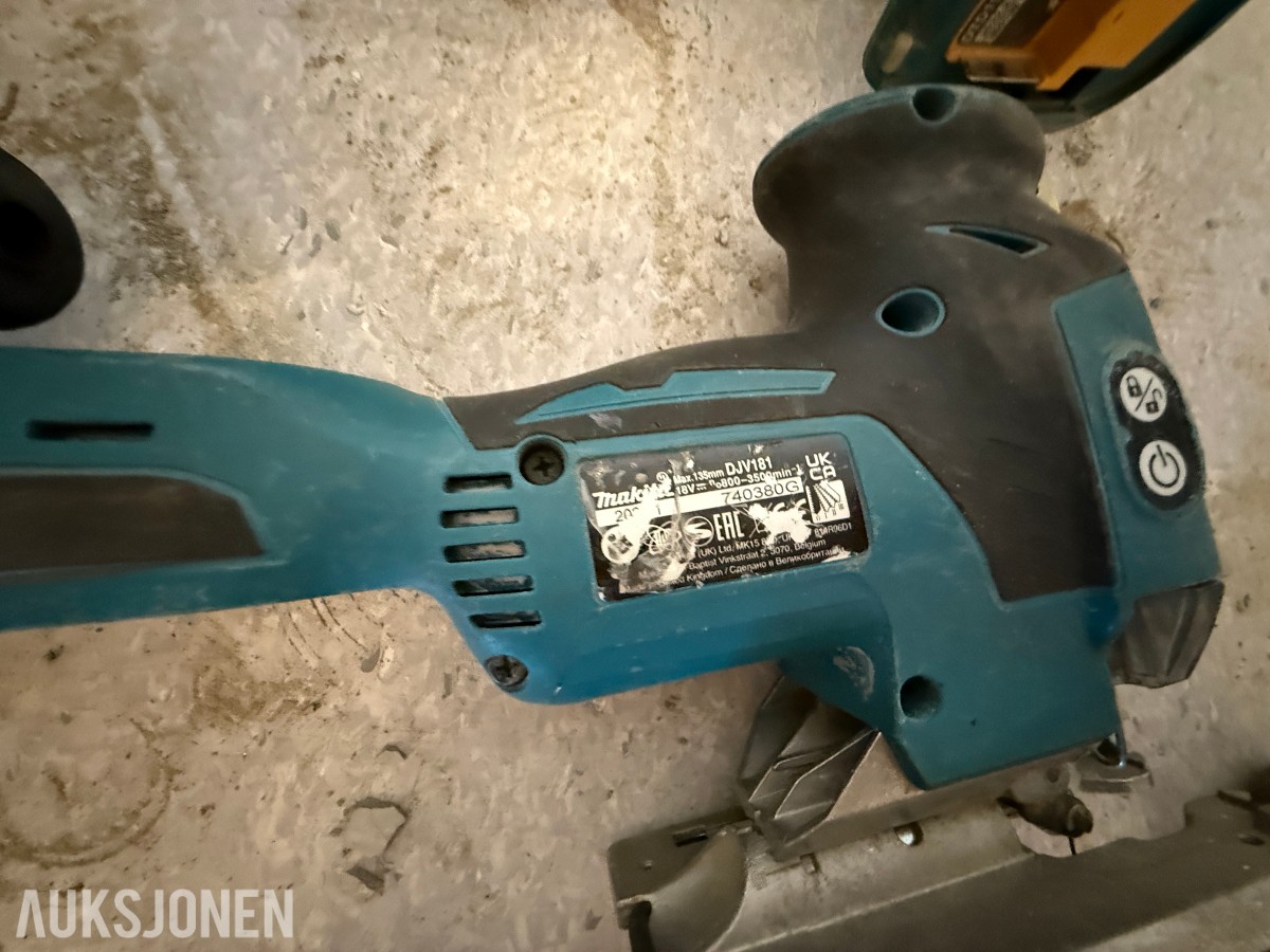 Makita 18V LXT batteriverktøy – 6 maskiner inkl. verktøybag