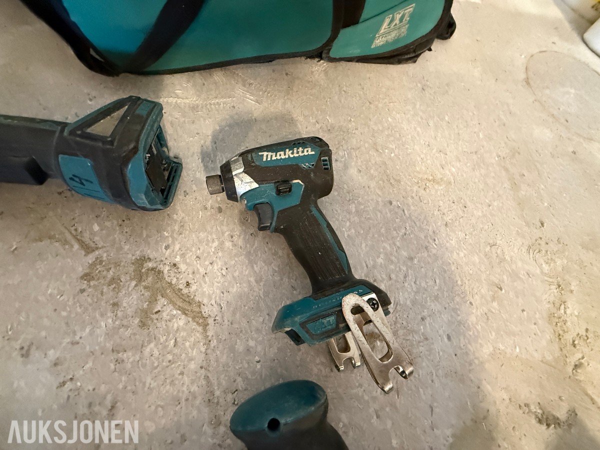 Makita 18V LXT batteriverktøy – 6 maskiner inkl. verktøybag