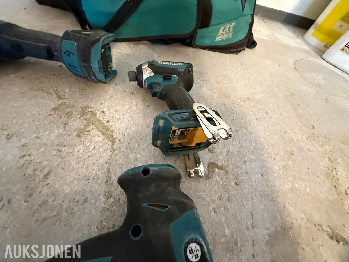 Makita 18V LXT batteriverktøy – 6 maskiner inkl. verktøybag