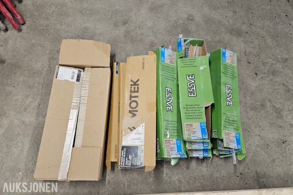 Parti båndskruer - Motek og ESSVE - gips for tre og stål - 3,9x45, 4,2x45 og 4,2x30 mm - for magasinskrutrekker