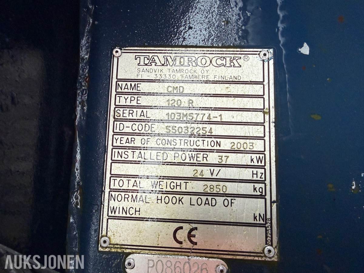 2003 Tamrock Tamrock CMD 120R borerigg