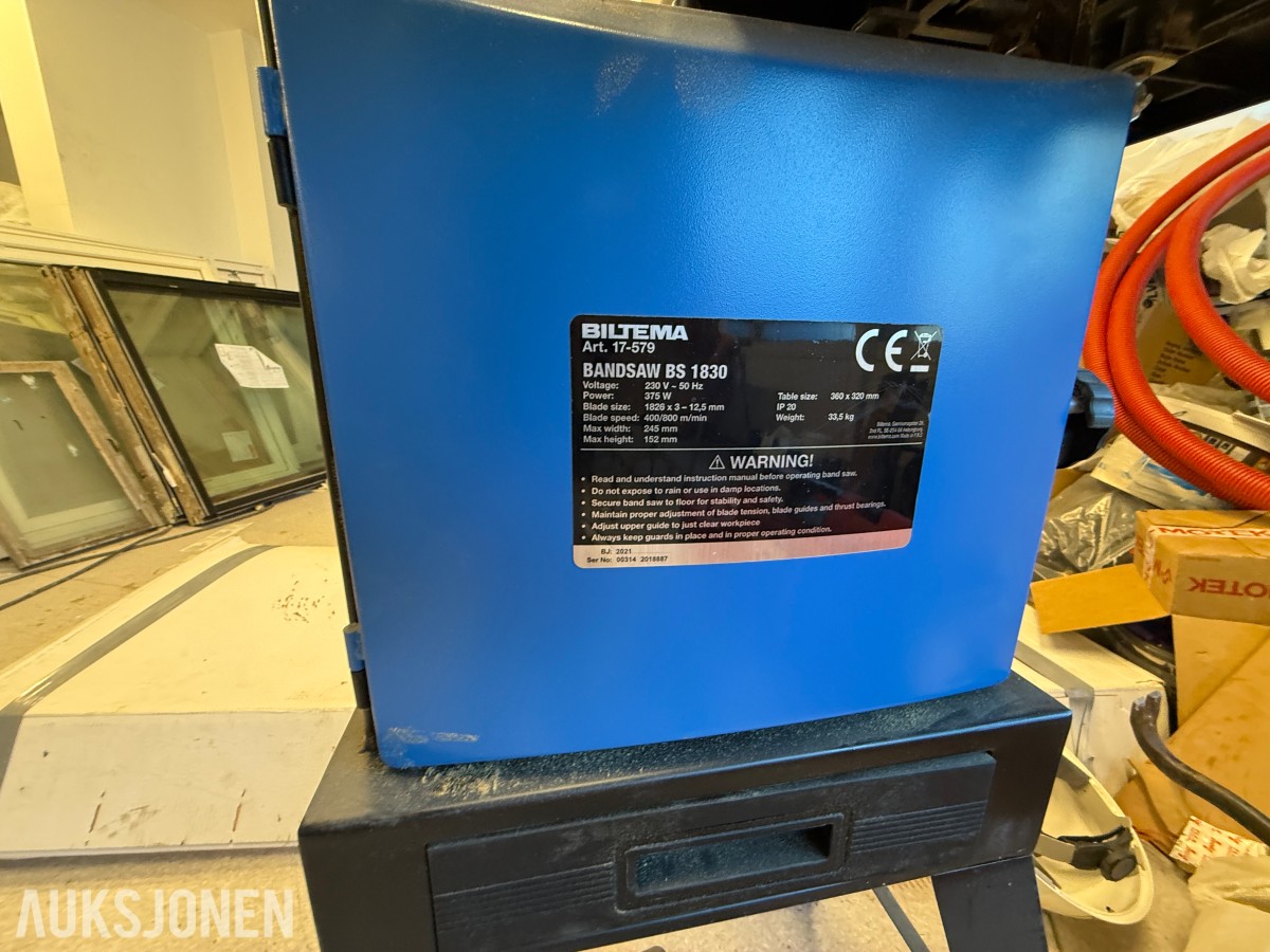 Biltema BS 1830 båndsag – 375 W med gulvstativ