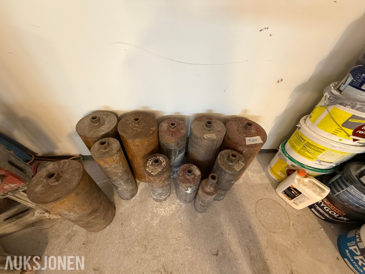 Parti diamantkjernebor / kjerneborkroner i ulike størrelser