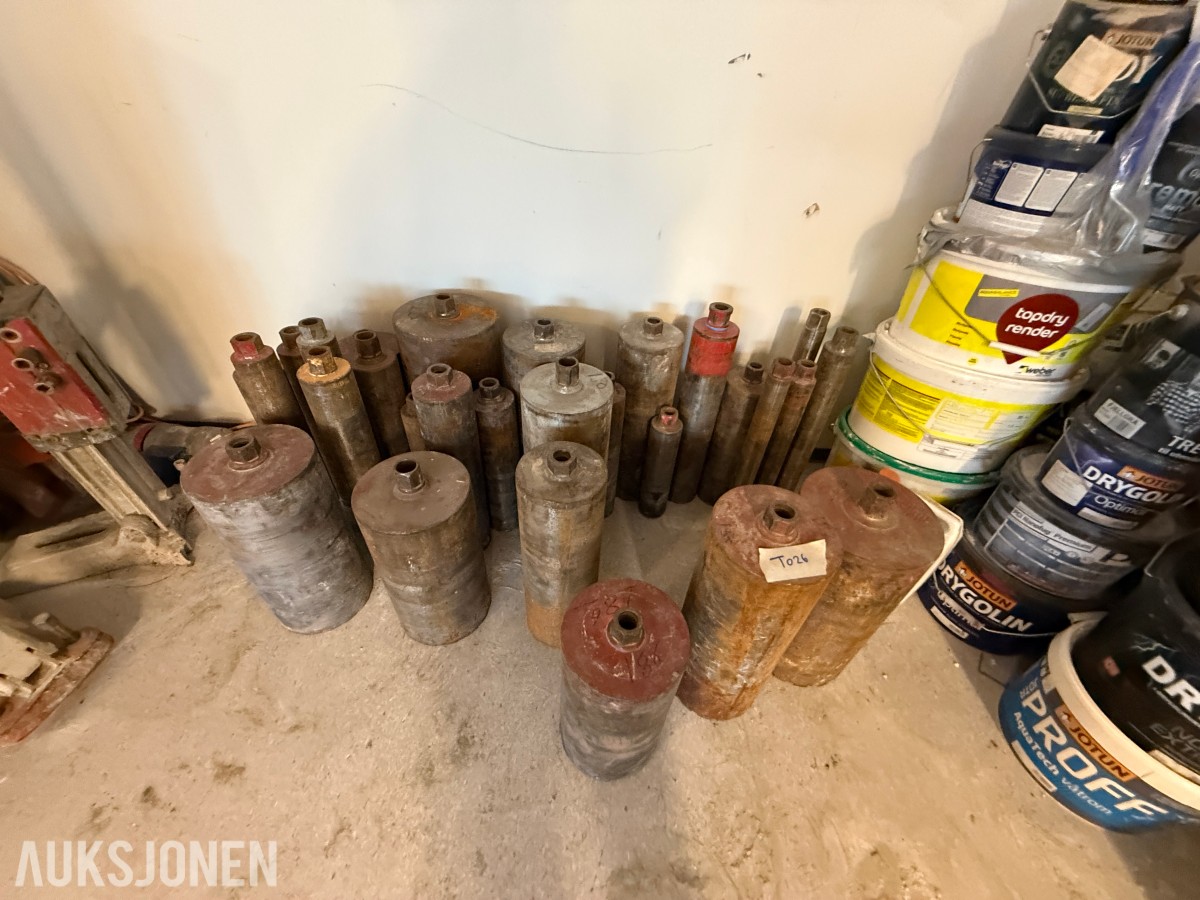 Parti diamantkjernebor / kjerneborkroner i ulike størrelser