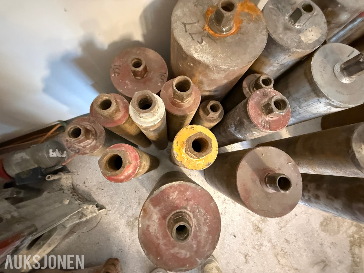 Parti diamantkjernebor / kjerneborkroner i ulike størrelser