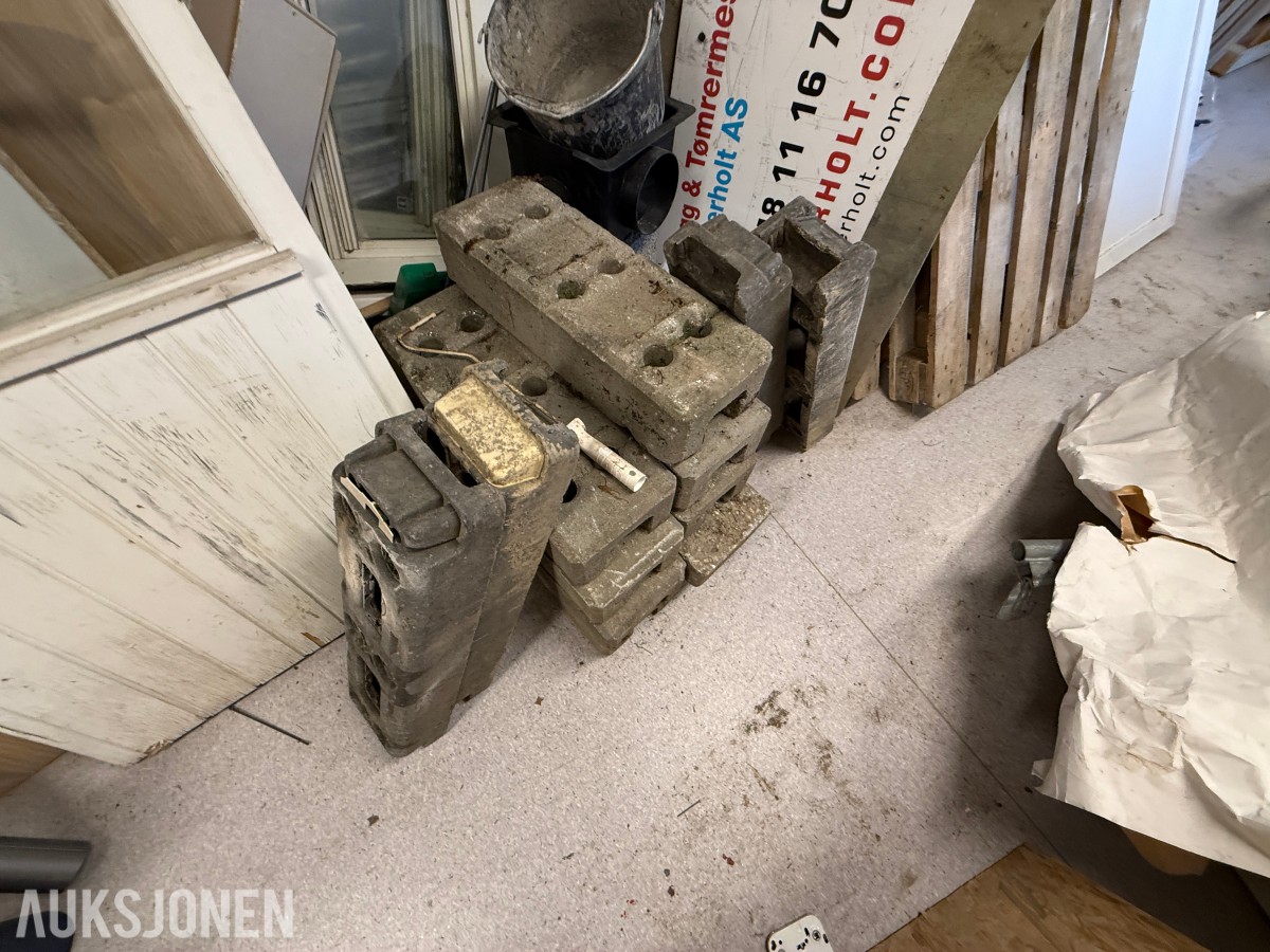 Parti støtte-/ballastvekter i betong – diverse størrelser