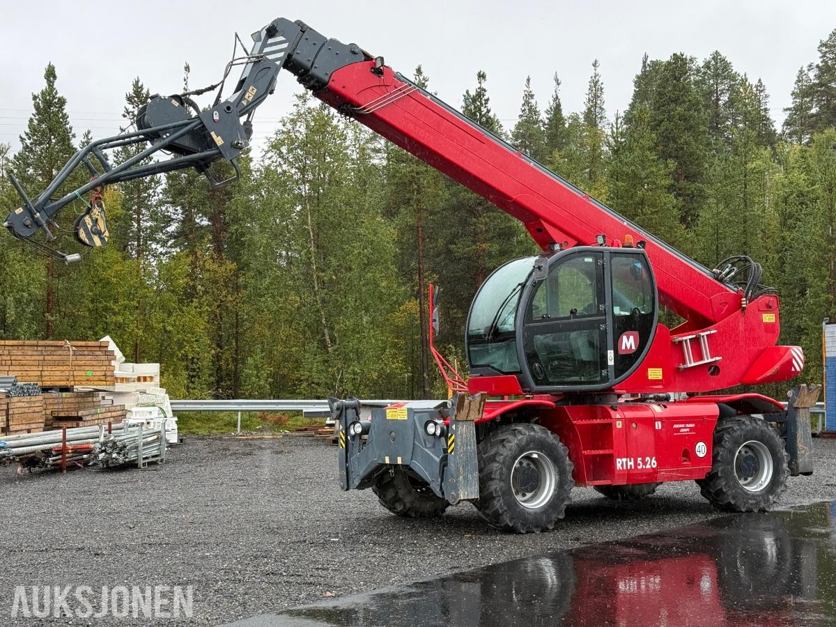 2013 Magni RTH 5.26 teleskoptruck, 2 472 t, personkurv, pallegafler, skuffe, jib og fjernkontroll