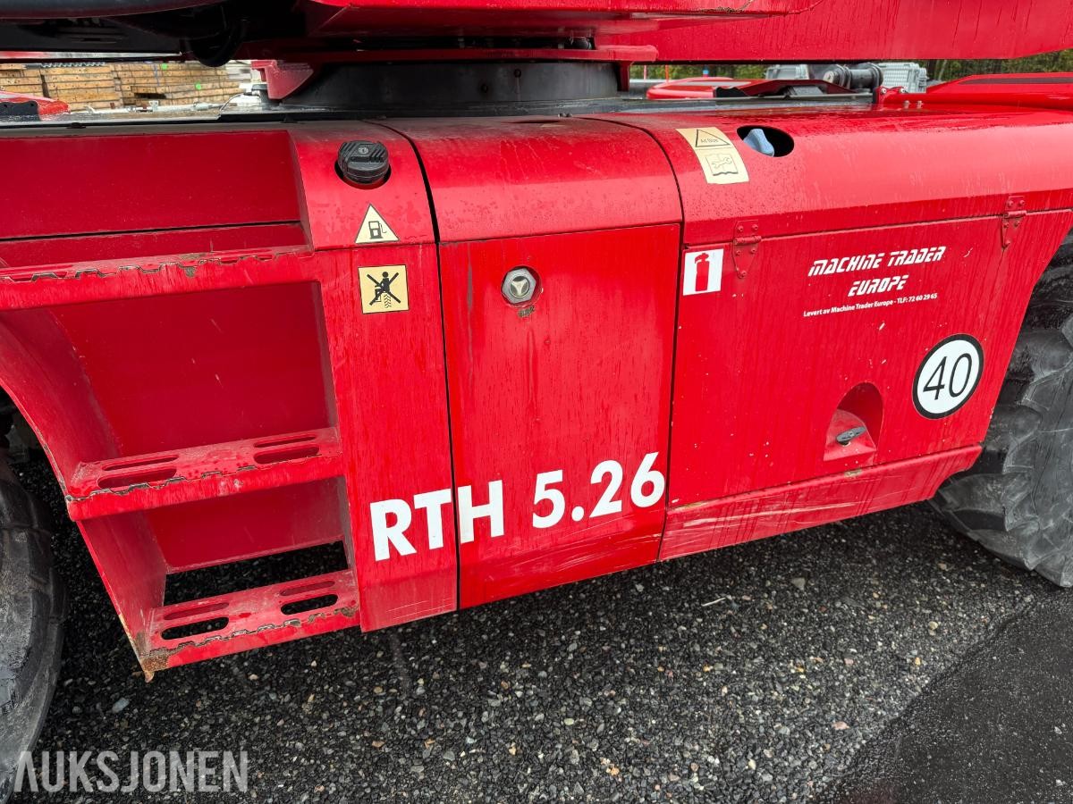 2013 Magni RTH 5.26 teleskoptruck, 2 472 t, personkurv, pallegafler, skuffe, jib og fjernkontroll
