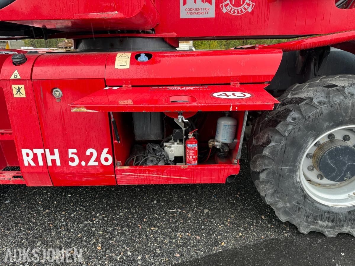 2013 Magni RTH 5.26 teleskoptruck, 2 472 t, personkurv, pallegafler, skuffe, jib og fjernkontroll