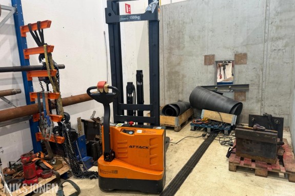 2019 Attack 1500 kg elektrisk stabler, 3500 mm løftehøyde, 77 driftstimer