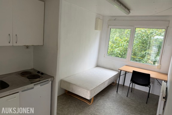 2004 20 fots Uniteam modulcontainer - Boligbrakke - Brakkerigg med dusj, kjøkken, seng og spiseplass