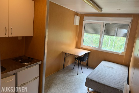 2004 20 fots Uniteam modulcontainer - Boligbrakke - Brakkerigg med dusj, kjøkken, seng og spiseplass