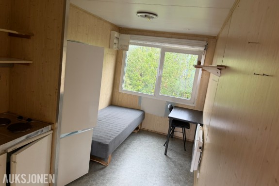2004 20 fots Uniteam modulcontainer - Boligbrakke - Brakkerigg med dusj, kjøkken, seng og spiseplass