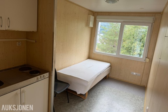 2004 20 fots Uniteam modulcontainer - Boligbrakke - Brakkerigg med dusj, kjøkken, seng og spiseplass