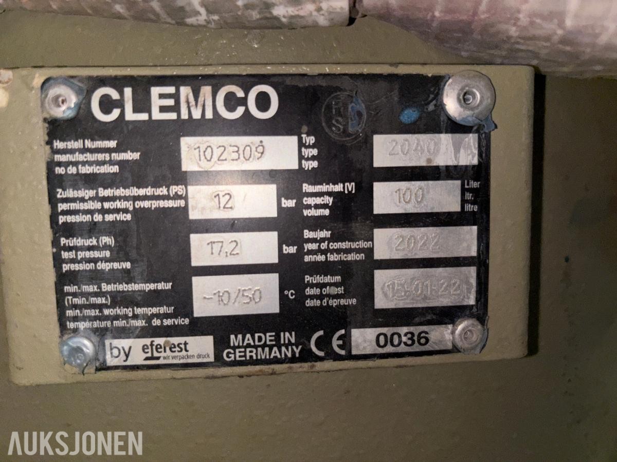 2022 CLEMCO 2040 BLÅSEKLOKKE - CA. 40 M LUFTSLANGE