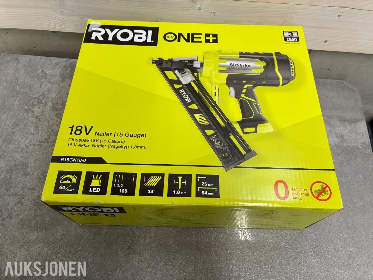 Ryobi R15GN18-0 ONE+ 18V AirStrike dykkertpistol