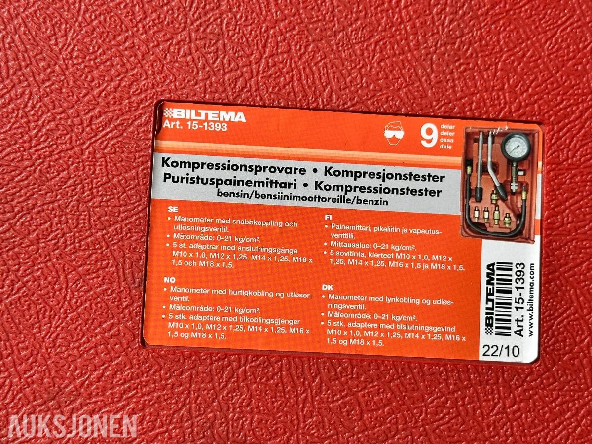 Utstyrspakke - Garasjejekk, kompresjonstester og O-ringsett - Ingen minstepris