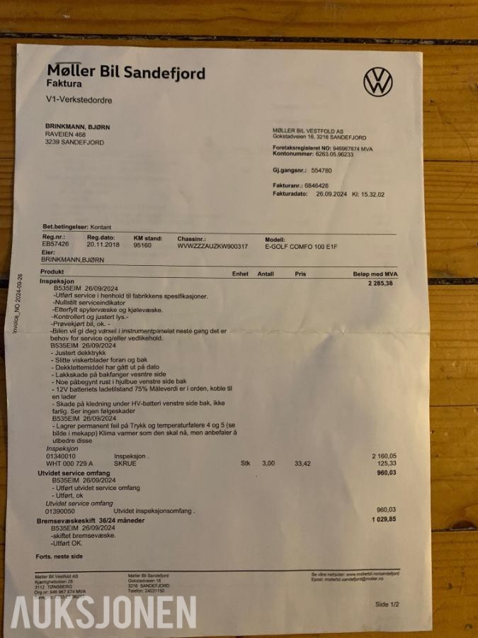 2019 Volkswagen E-Golf 136hk Adaptiv cruisekontroll, Kupevarmer Nylig EU godkjent