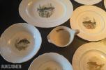 1900 Burleigh Ware fiskeservise i Ironstone Ironstone