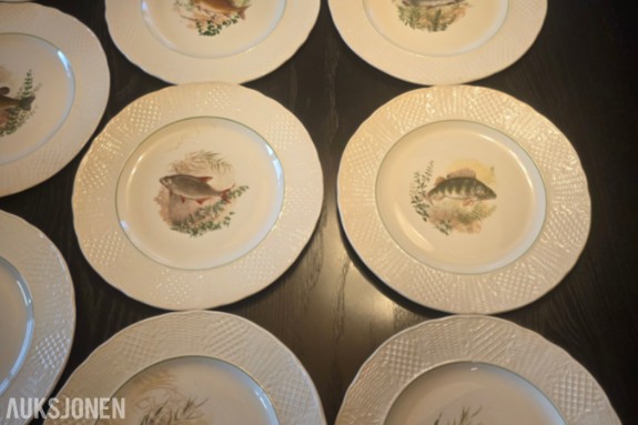 1900 Burleigh Ware fiskeservise i Ironstone Ironstone