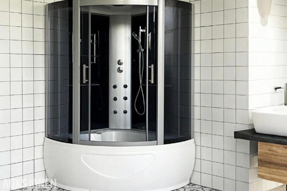 Nytt stort dusjkabinett i esker! Med garanti 