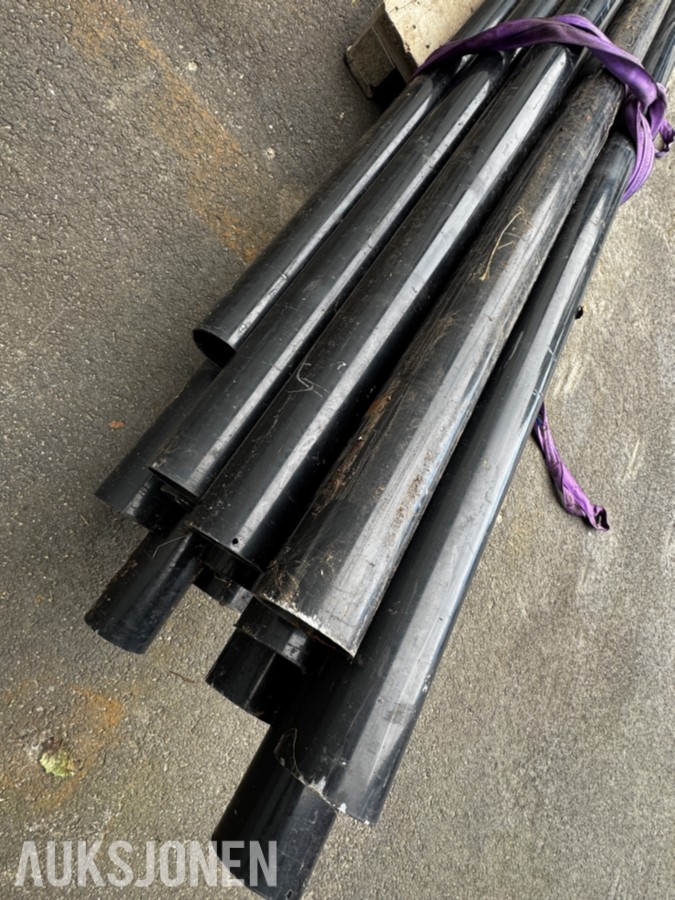 14 stk lakkerte skiltstolper - Ø 89 mm