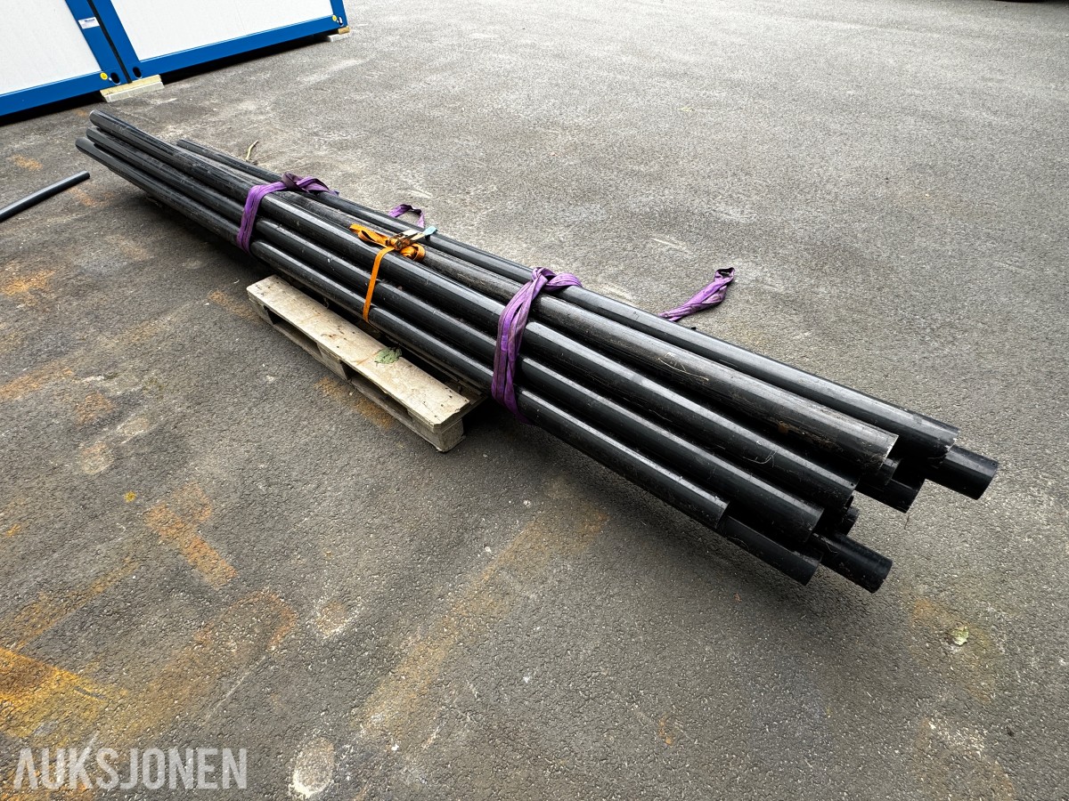 14 stk lakkerte skiltstolper - Ø 89 mm