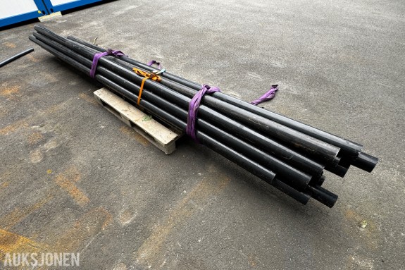 14 stk lakkerte skiltstolper - Ø 89 mm
