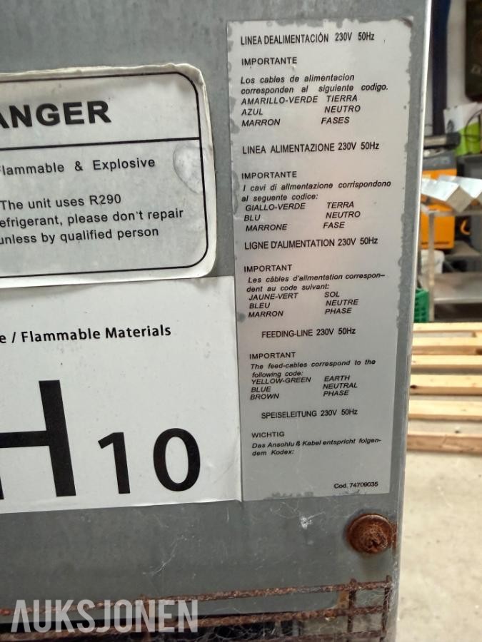 Tefcold H10 hurtignedkjøler / sjokkfryser – 230 V