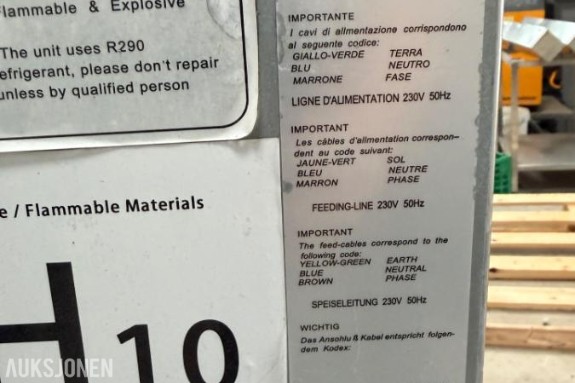 Tefcold H10 hurtignedkjøler /  sjokkfryser – 230 V